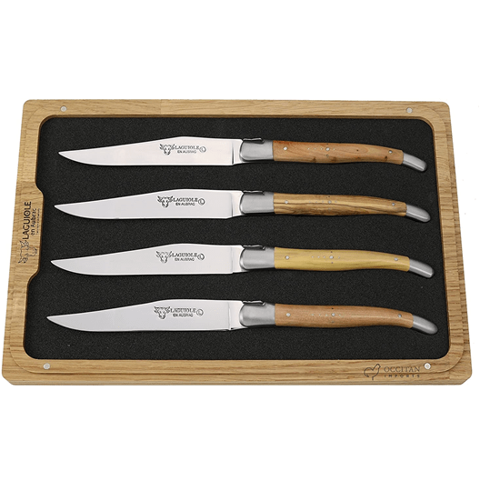 Laguiole en Aubrac 4-Piece Steak Knives – Stainless Steel (Satin)