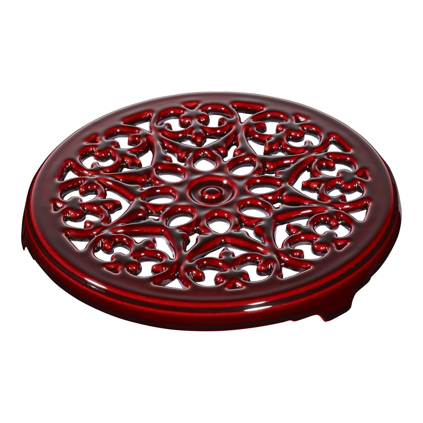 Staub Round Magnetic Wood Trivet, 6-in