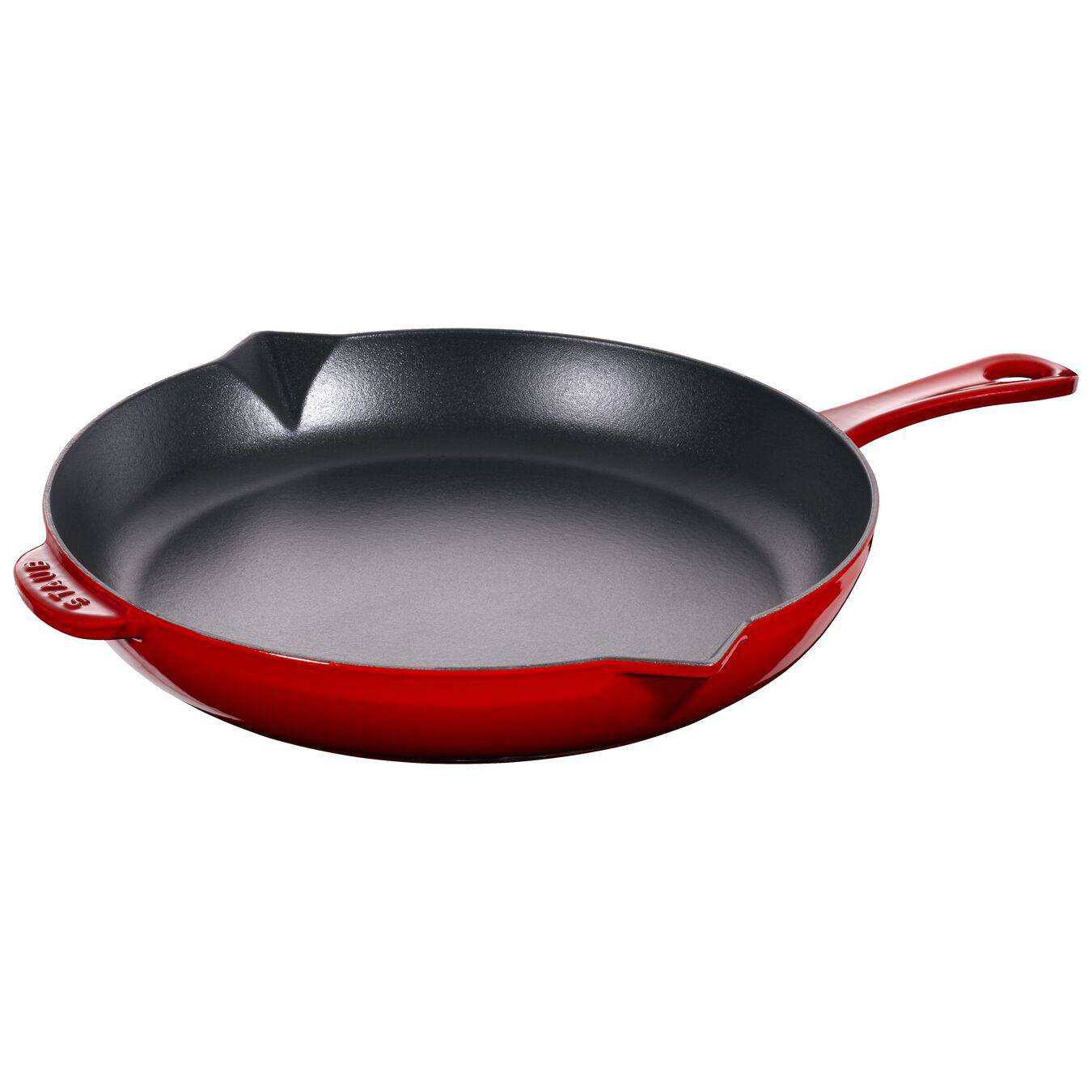 Staub Cast Iron 13-inch Double Handle Fry Pan - Cherry, 13-inch