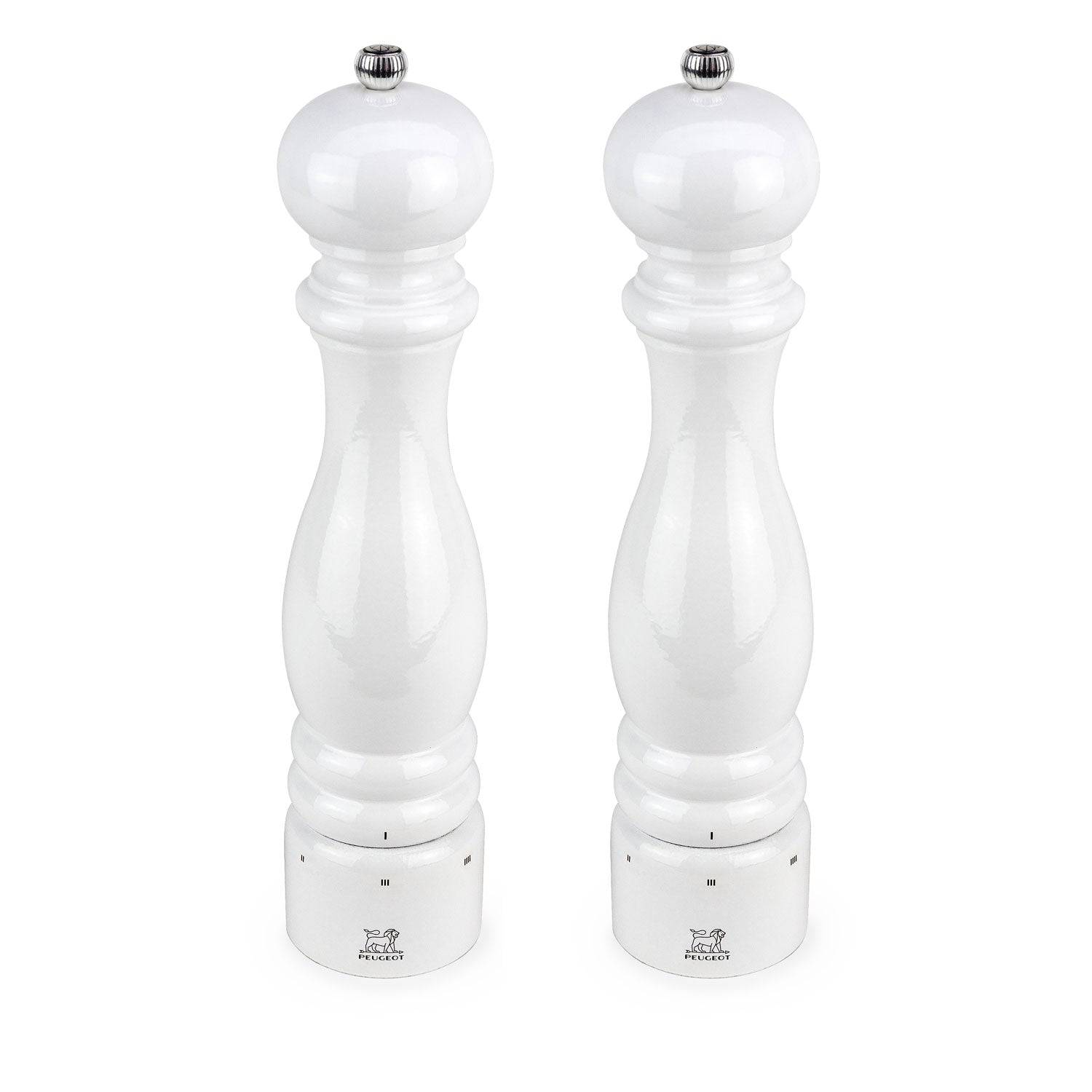 Peugeot Paris U Select White Lacquer Salt & Pepper Grinders