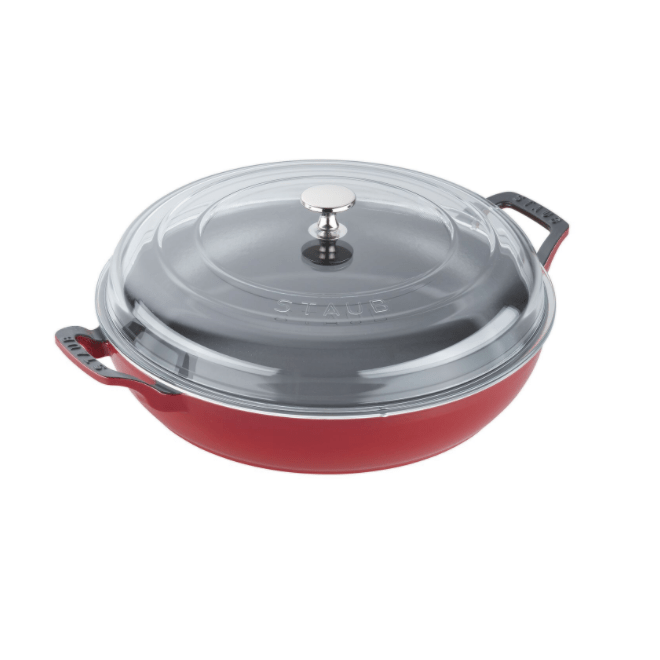 Staub Cast Iron 3.5-qt Braiser with Glass Lid 