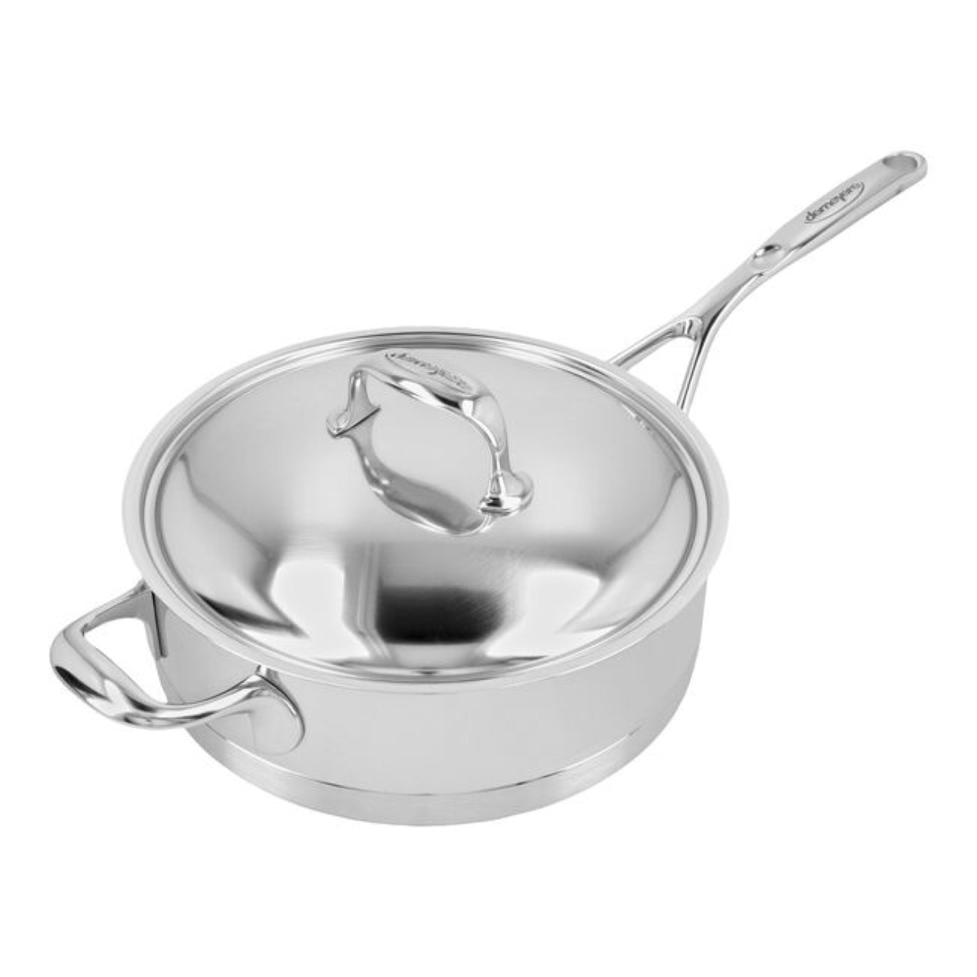 Demeyere Atlantis 7-Ply Stainless Steel Sauté Pan With Helper Handle And Lid, 5.7-Quart