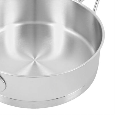 Demeyere Atlantis 7-Ply Stainless Steel Sauté Pan With Helper Handle And Lid, 5.7-Quart