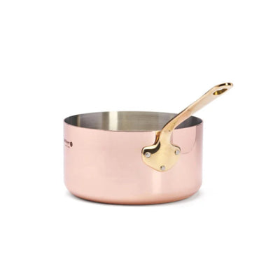 de Buyer Inocuivre Service Copper Saucepan with Brass handle, 3.7 qt