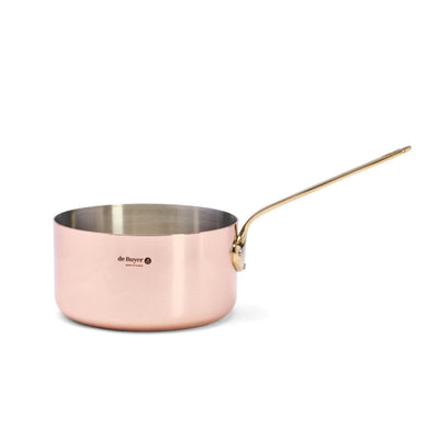 de Buyer Inocuivre Service Copper Saucepan with Brass handle, 3.7 qt