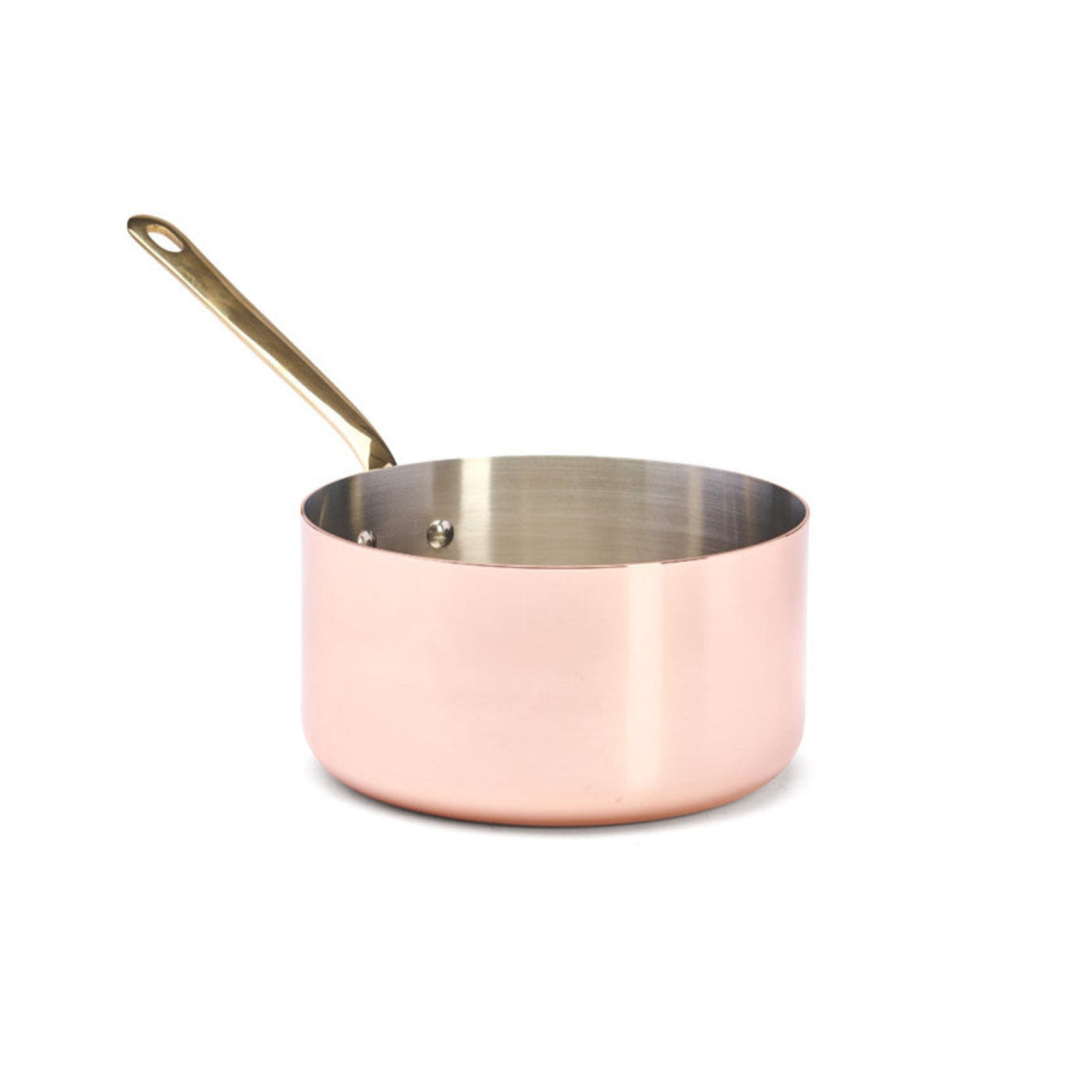 de Buyer Inocuivre Service Copper Saucepan with Brass handle, 3.7 qt