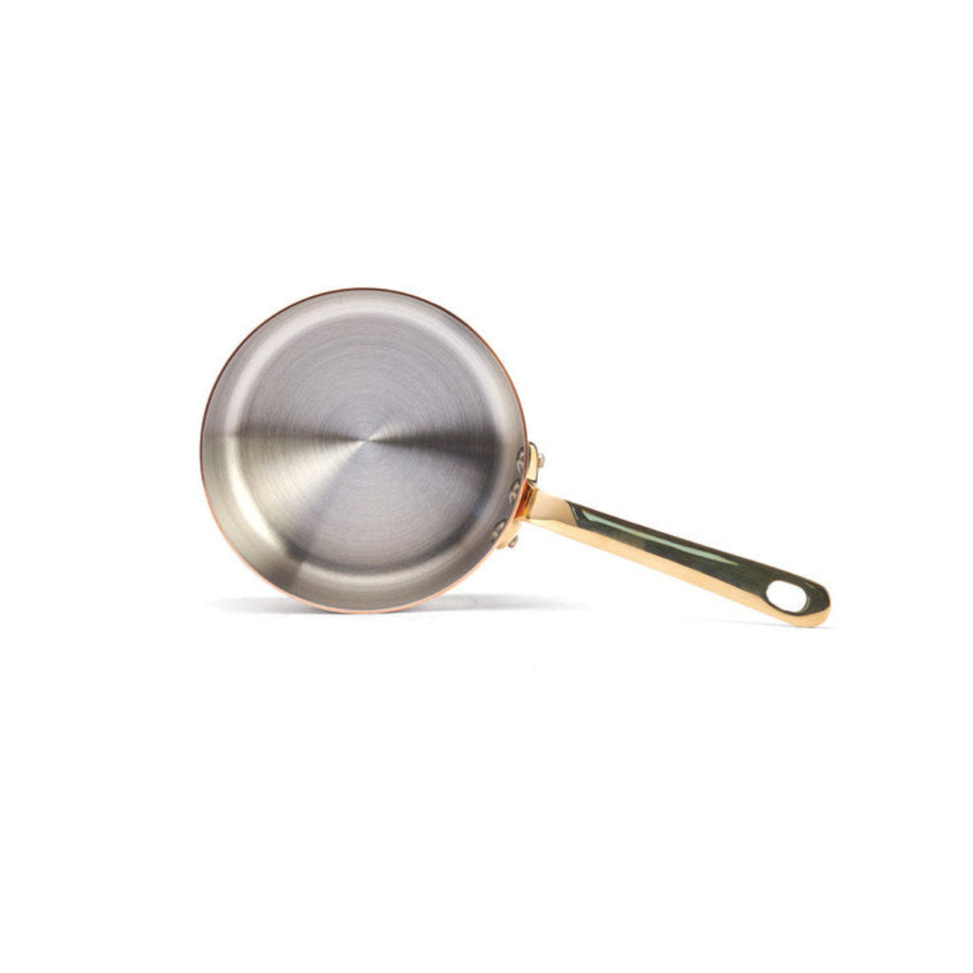 de Buyer Inocuivre Service Copper Saucepan with Brass Handles, 0.85 qt