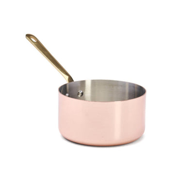 de Buyer Inocuivre Service Copper Saucepan with Brass Handle, 1.6 qt