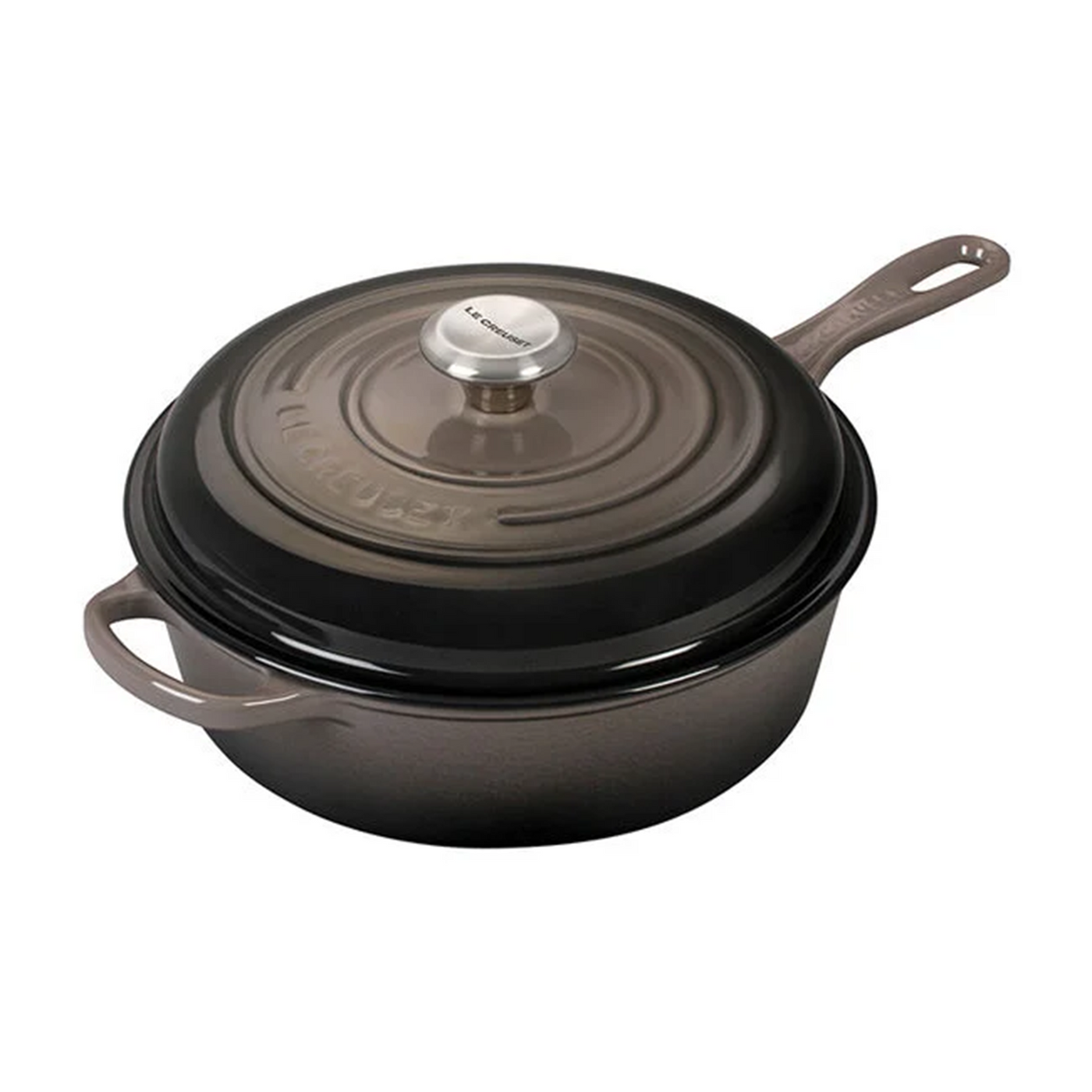 Le Creuset Signature Enameled Cast Iron Cassadou With Lid, 3.75-Quart, Oyster