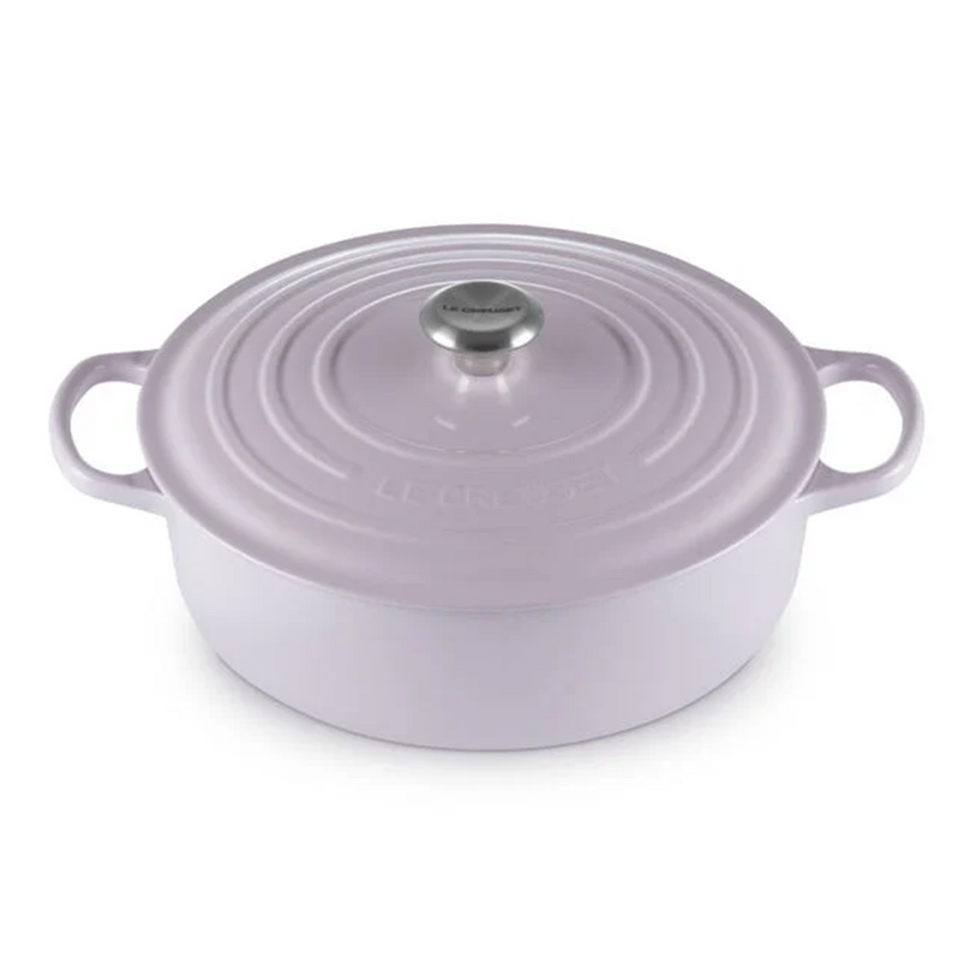 Le Creuset Signature Enameled Cast Iron Round Wide Oven, 6.75-Qt, Shallot