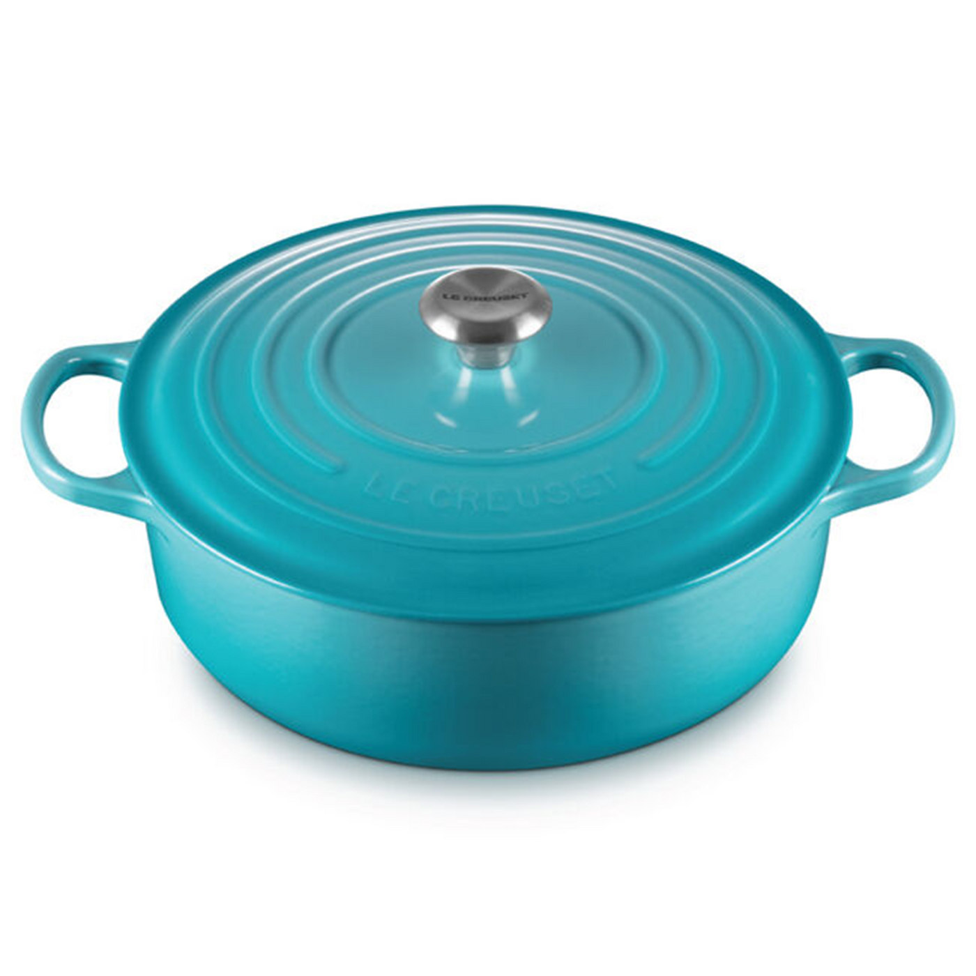 Le Creuset Signature Enameled Cast Iron Round Wide Oven, 6.75-Qt, Caribbean