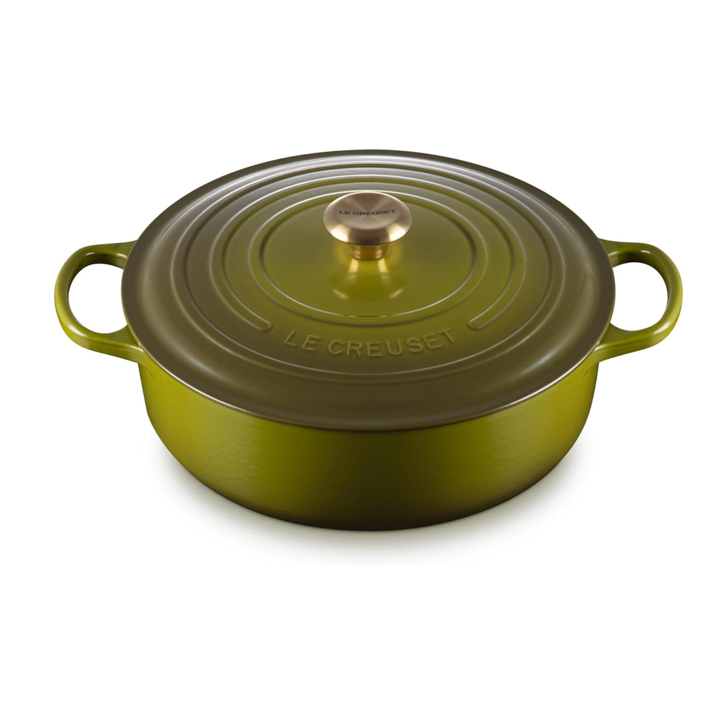 Le Creuset Signature Enameled Cast Iron Round Wide Oven, 6.75-Qt, Olive