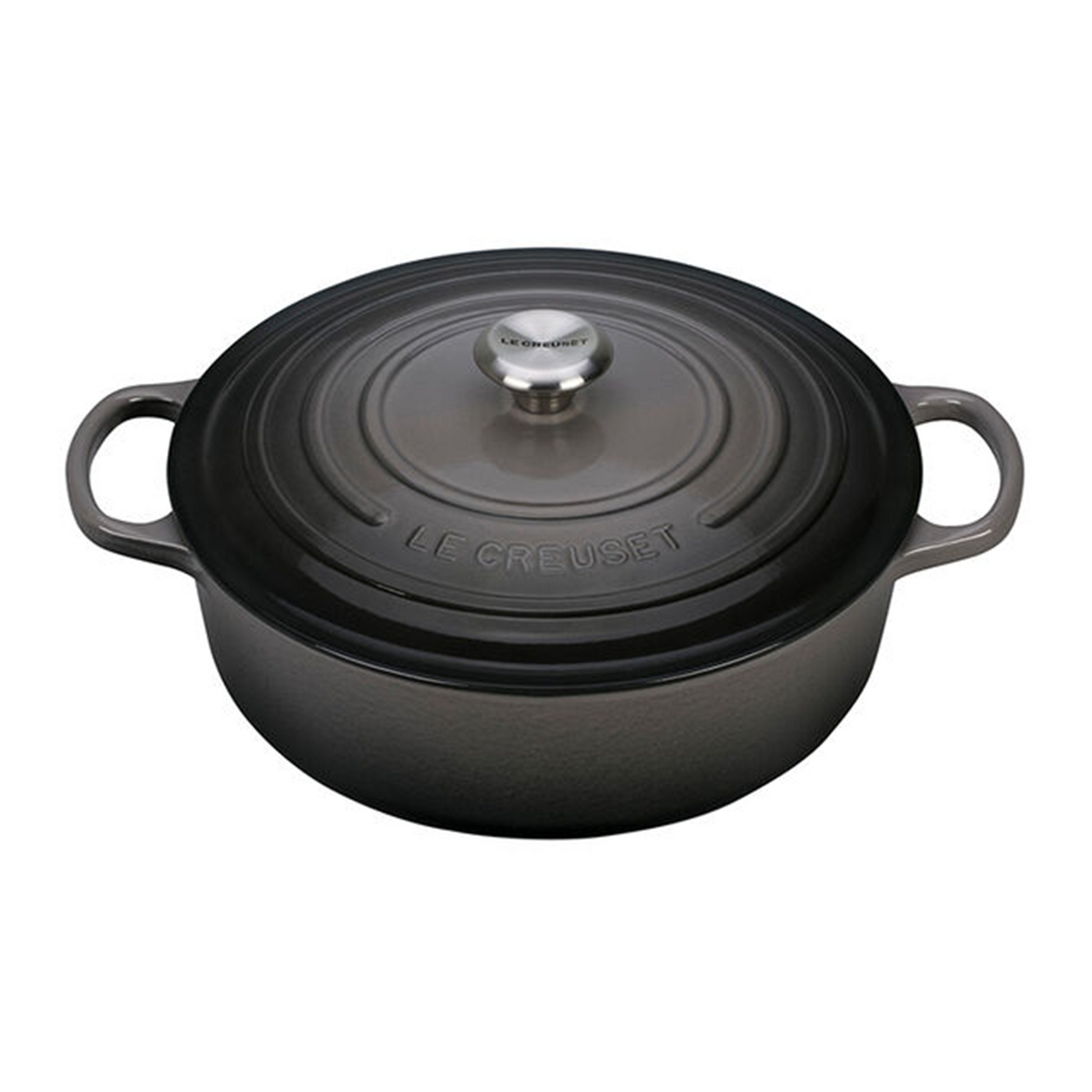 Le Creuset Signature Enameled Cast Iron Round Wide Oven, 6.75-Qt, Oyster