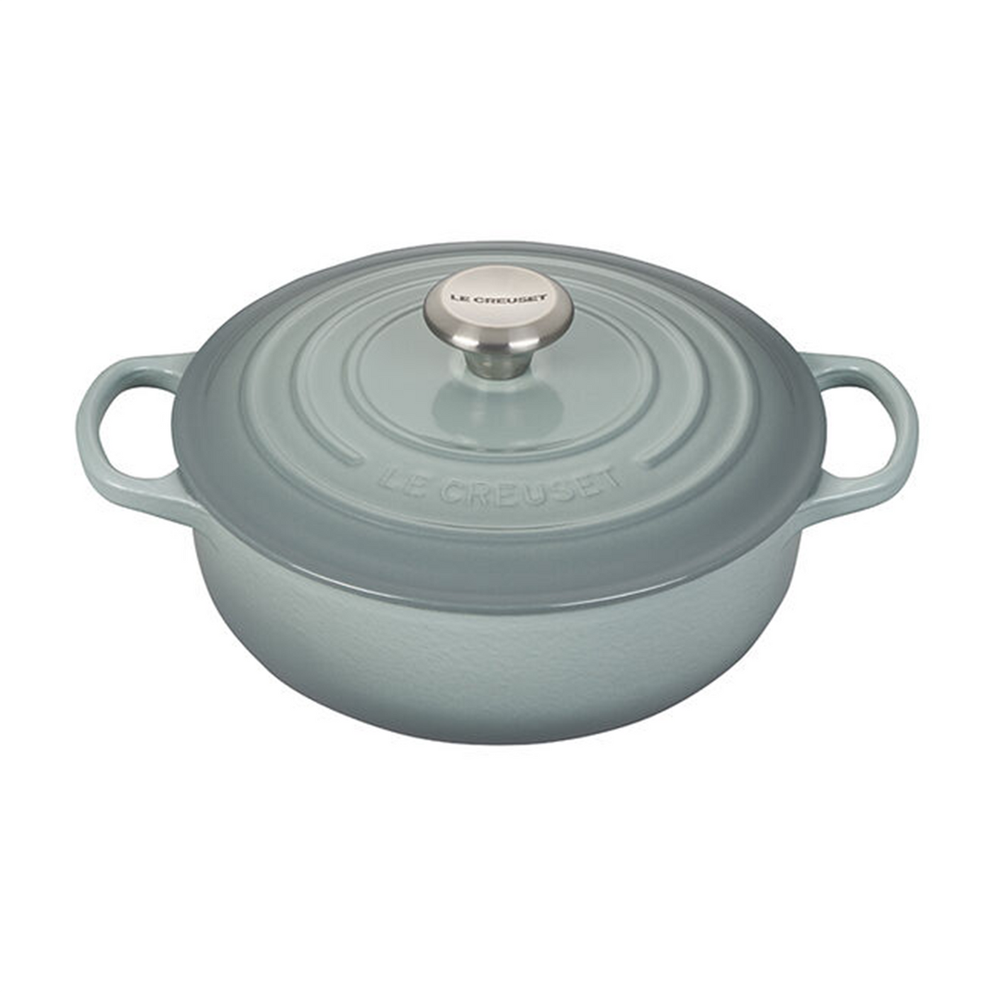 Le Creuset Signature Enameled Cast Iron Sauteuse, 3.5-Qt, Sea Salt