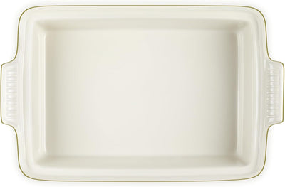 Le Creuset Heritage Stoneware Rectangular Casserole With Lid, 4-Quart, Olive