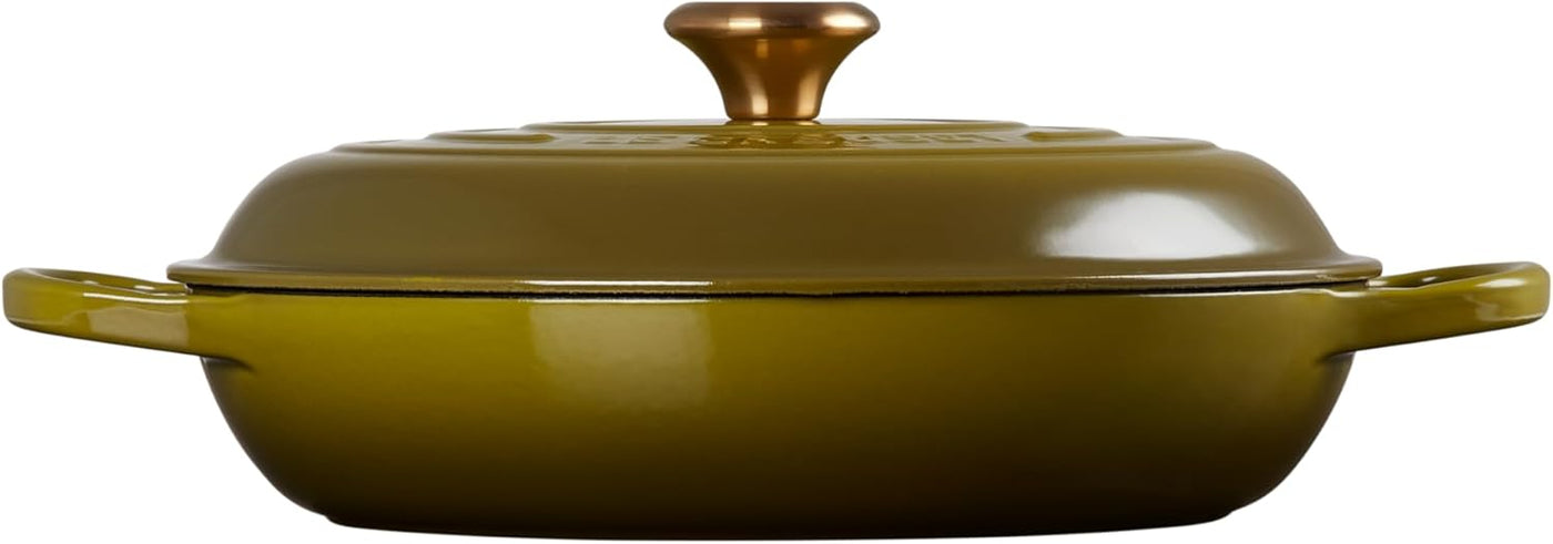 Le Creuset Signature Enameled Cast Iron Braiser, 3.5-Quart, Olive