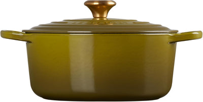 Le Creuset Signature Enameled Cast Iron Round Dutch Oven, 7.25-Quart, Olive