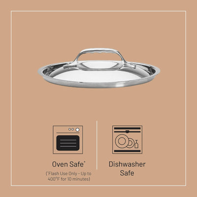 de Buyer Cast Stainless Steel Riveted Handle Lid, 7.87-in