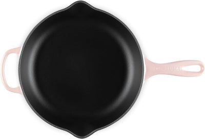 Le Creuset Signature Enameled Cast Iron Skillet, 10.25-Inches, Peche - Kitchen Universe