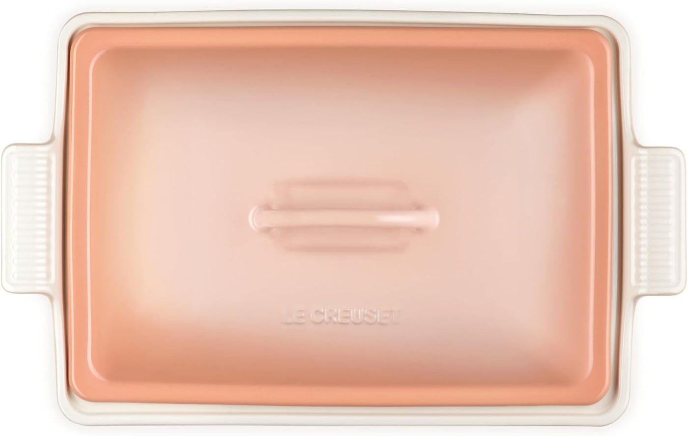 Le Creuset Heritage Stoneware Rectangular Casserole With Lid, 4-Quart, Peche - Kitchen Universe