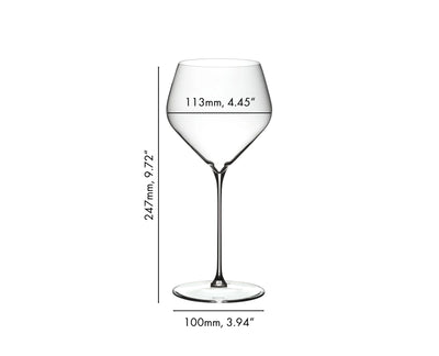 Riedel Veloce 2-Piece Crystal Chardonnay Wine Glass, 23 Oz