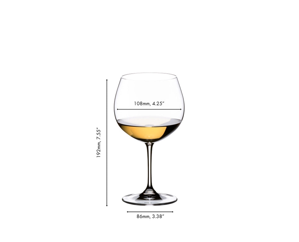 Riedel 2-Piece Crystal Vinum Oaked Chardonnay/Montrachet Wine Glass, 21 Oz