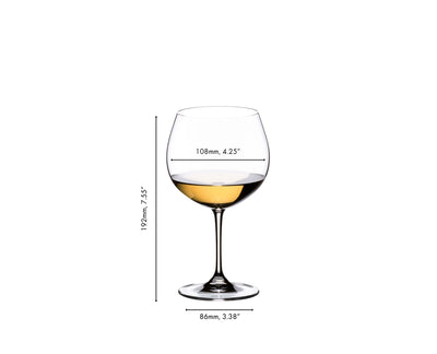 Riedel 2-Piece Crystal Vinum Oaked Chardonnay/Montrachet Wine Glass, 21 Oz