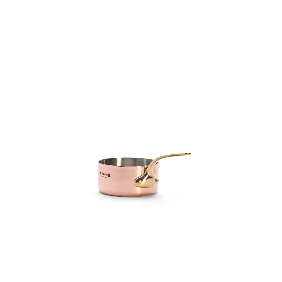 de Buyer Inocuivre Service Copper Saucepan with Bronze Handle, 2.6 qt