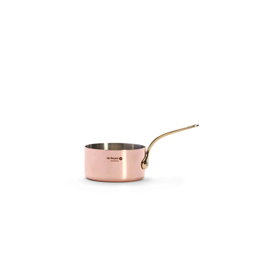 de Buyer Inocuivre Service Copper Saucepan with Bronze Handle, 2.6 qt