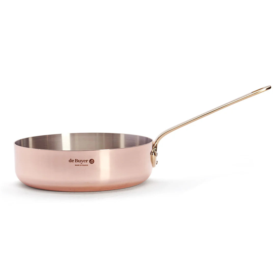 de Buyer Inocuivre Service Copper 5-Piece Cookware Set with Brass Handles