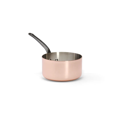 de Buyer Inocuivre Tradition Copper Saucepan With Cast Iron Handle, 0.85 qt