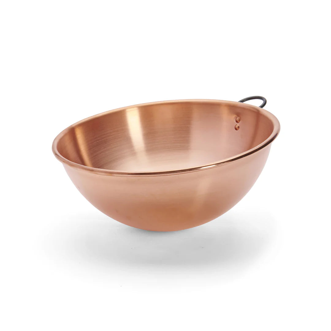 de Buyer Copper Egg Whites Beating Bowl with Loop Handle, 6 qt