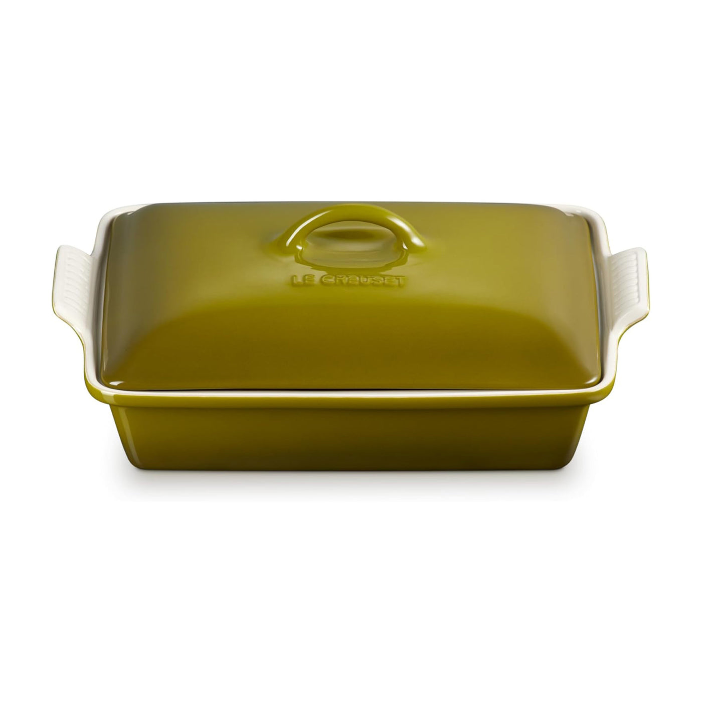 Le Creuset Heritage Stoneware Rectangular Casserole With Lid, 4-Quart, Olive