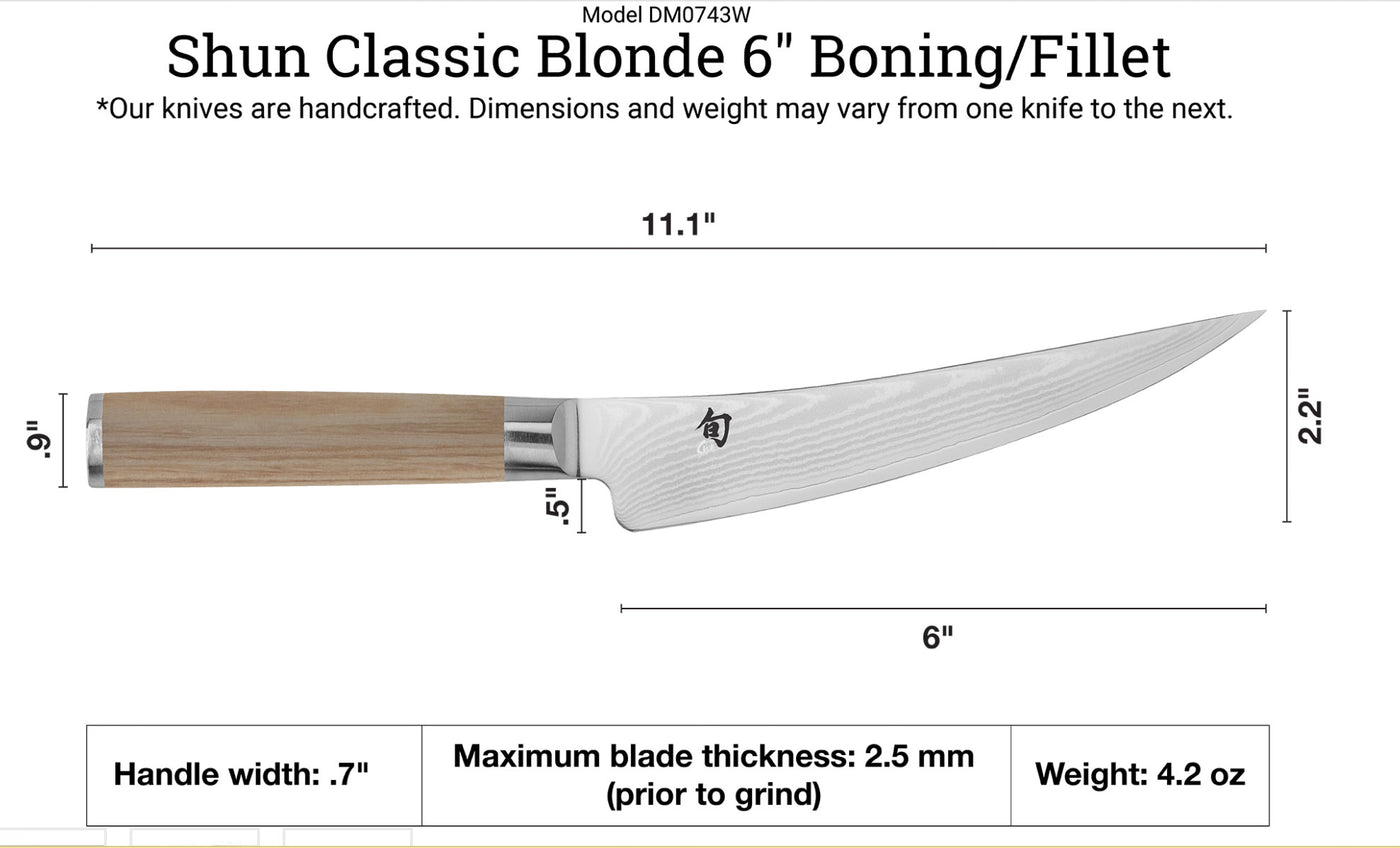 Shun Classic Blonde Boning & Fillet Knife 6-in