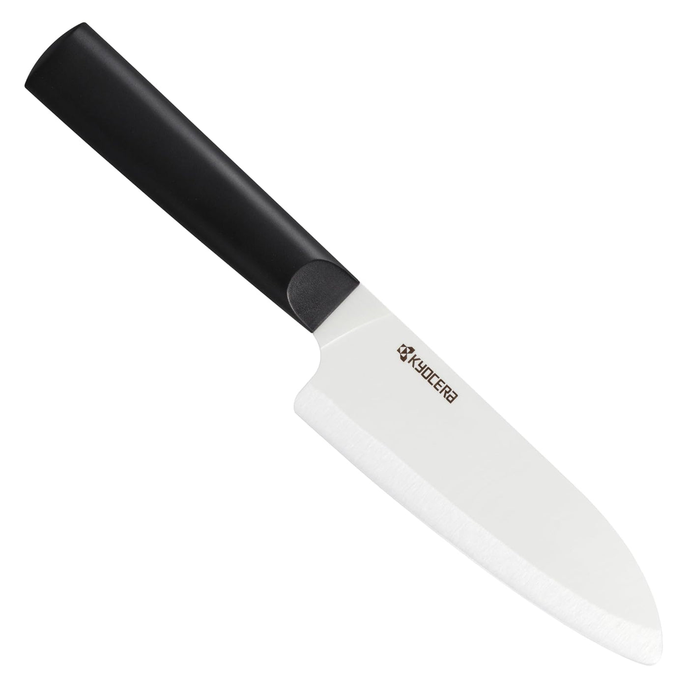 Kyocera Innovation Ceramic Santoku Knife Black Handle, Newest Generation