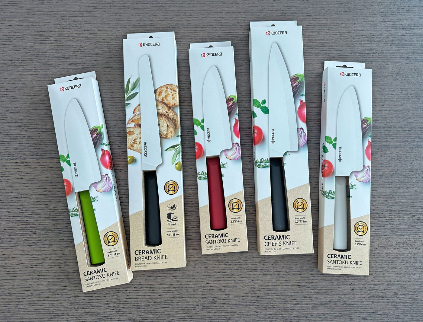 Kyocera Innovation Ceramic Tomato Knife Micro Serrated Blade 5-in, Newest Generation