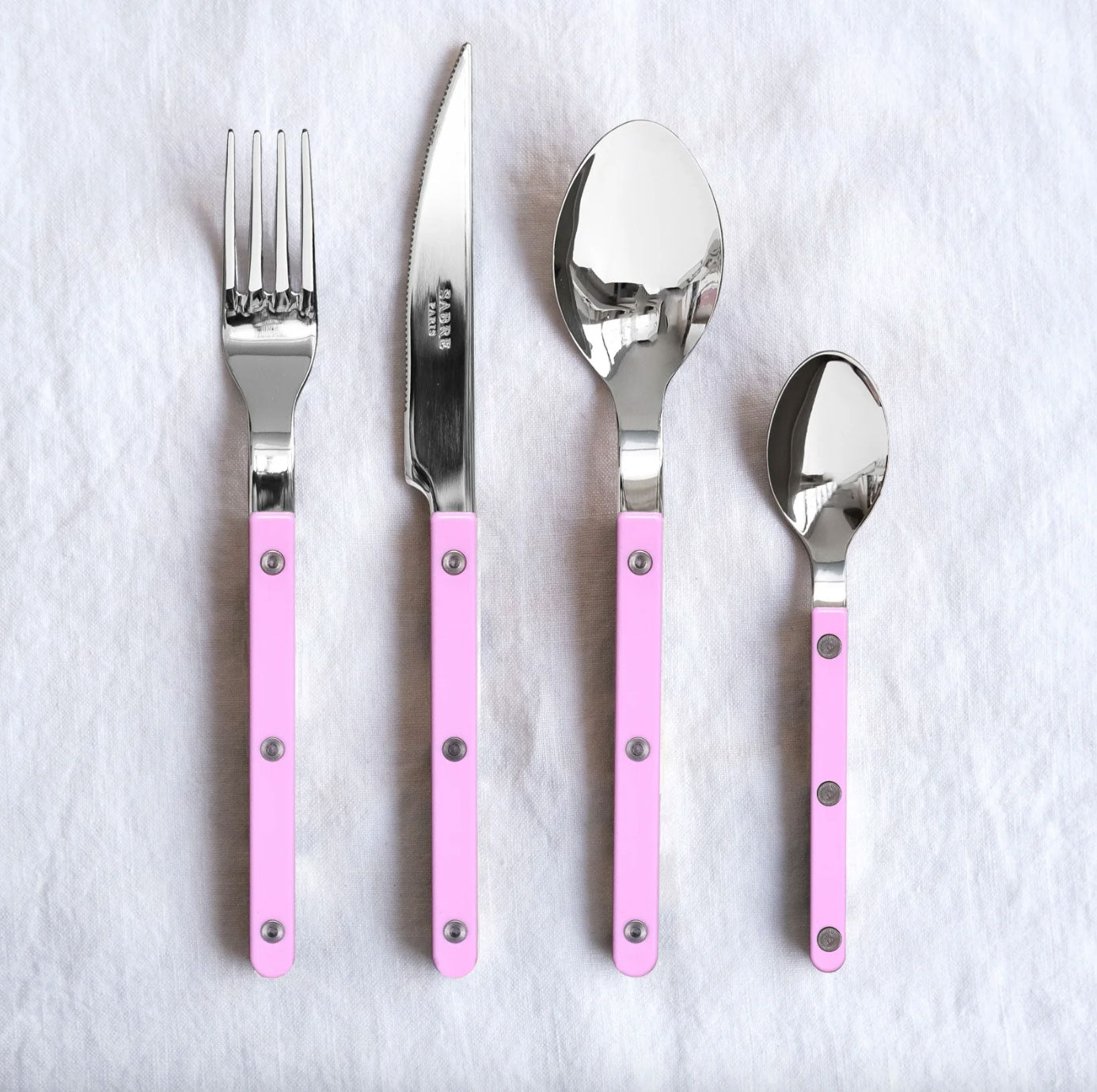 Sabre Bistrot 5-Piece Flatware Set, Pink