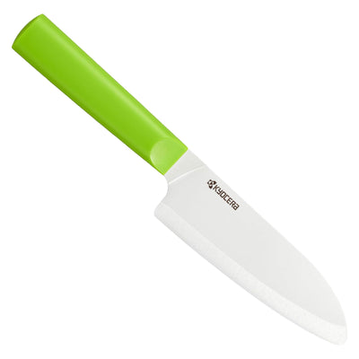 Kyocera Innovation Ceramic Santoku Knife Green Handle, Newest Generation