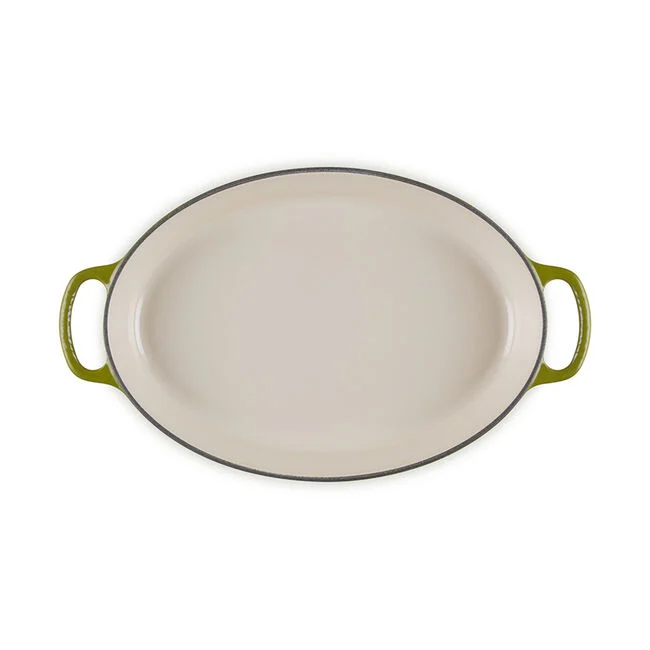 Le Creuset Enameled Cast Iron Oval Baker, 3-Quart, Olive