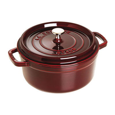 Staub Cast Iron Round Cocotte Oven 5.5-qt, Grenadine - Kitchen Universe