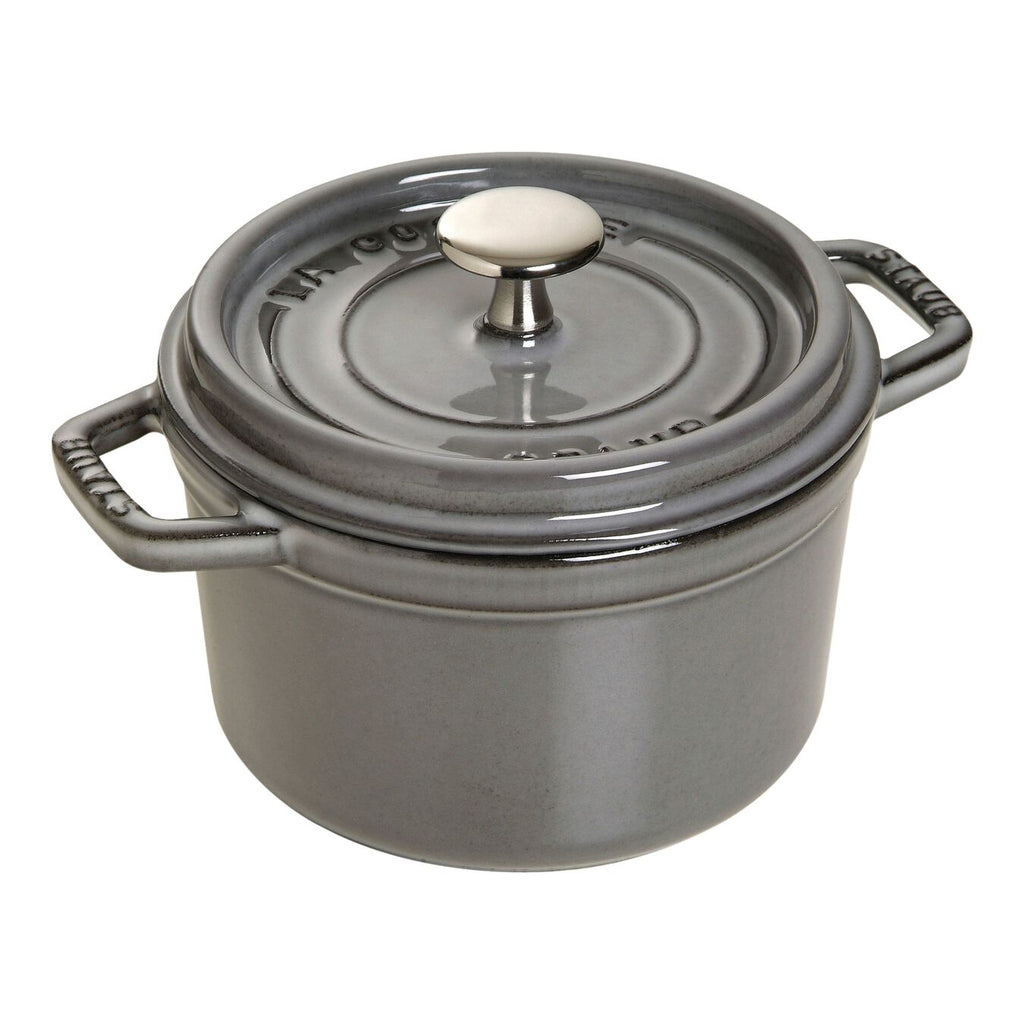 Staub Cast Iron Round Cocotte Oven, 1.25-qt, Matte Black