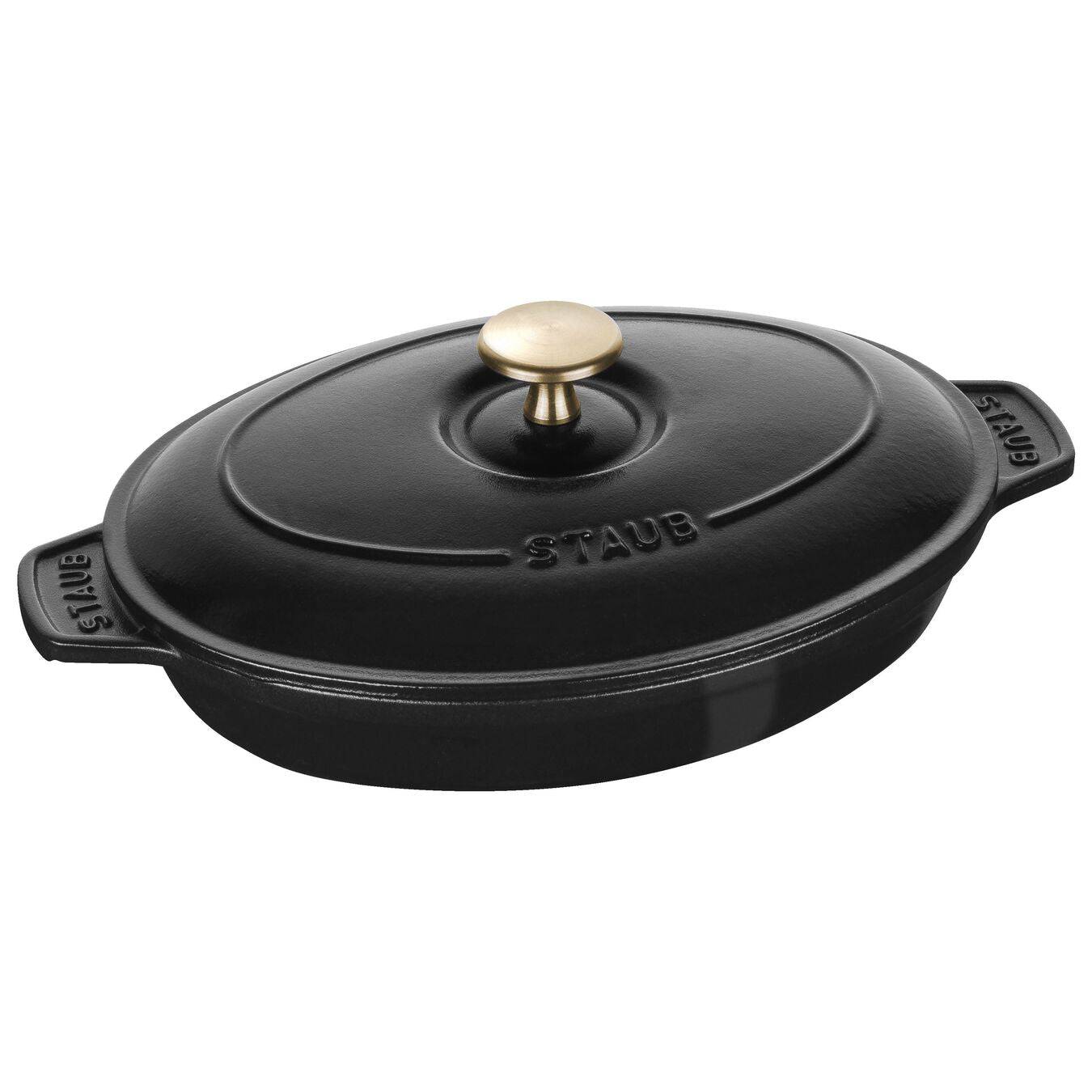 Staub Cast Iron Oval Baking Dish - Matte Black