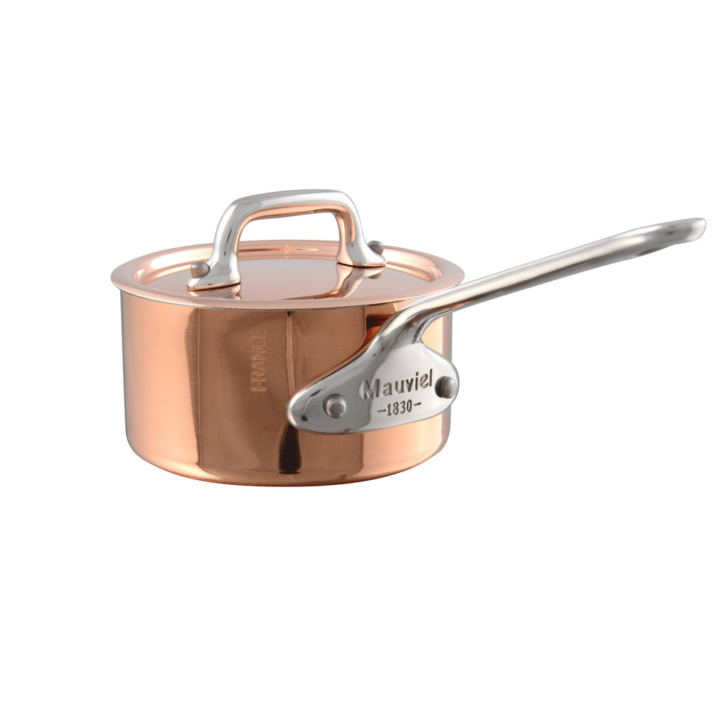 Mauviel M'Mini Copper Sauce Pan with Pouring Spout & Bronze Handle, 0.21-qt