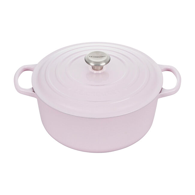 Le Creuset Signature Enameled Cast Iron Round Dutch Oven With Lid, 5.5-Quart, Shallot - Kitchen Universe